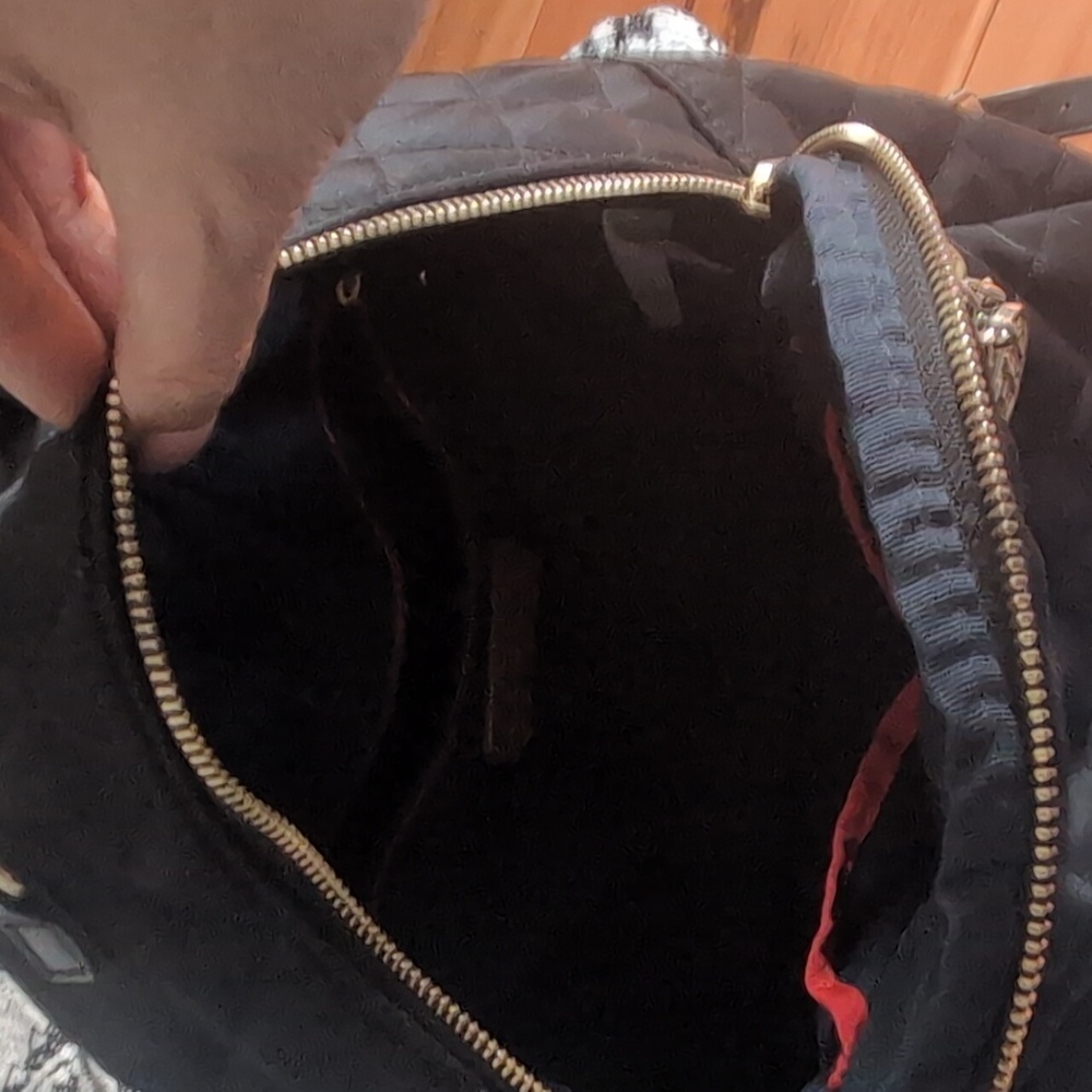 Tommy Hilfiger Black Quilted Elegant Backpack Style - Picture 12 of 14